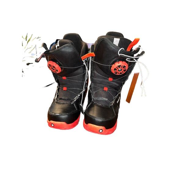 BURTON Imprint 1 YOUTH ZIPLINE SNOWBOARD BOOTS Red Black SZ 5 - Picture 1 of 9